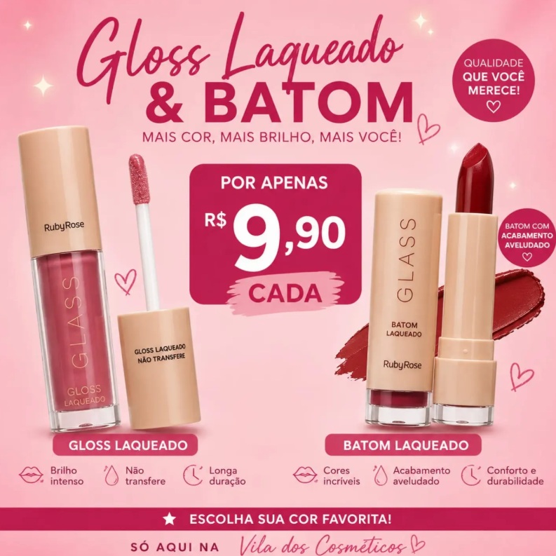 Lábios no centro da cor