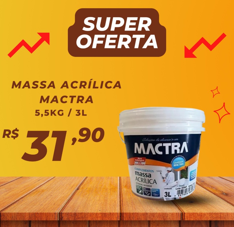 Massa acrílica no preparo da superfície
